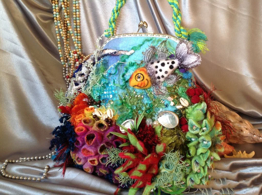 Handbag "In overflows of sea water"