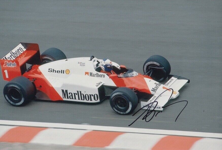 Alain Prost Hand Signed 12x8 Photo Poster painting F1 Autograph Marlboro McLaren 6