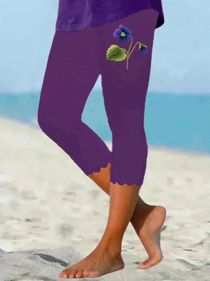 Women's Alzheimer's Floral Print Leggings
