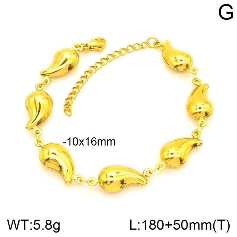 Elegant Minimalist Cross Star Heart Shape 201 Stainless Steel 302 Stainless Steel 304 Stainless Steel Bracelets In Bulk