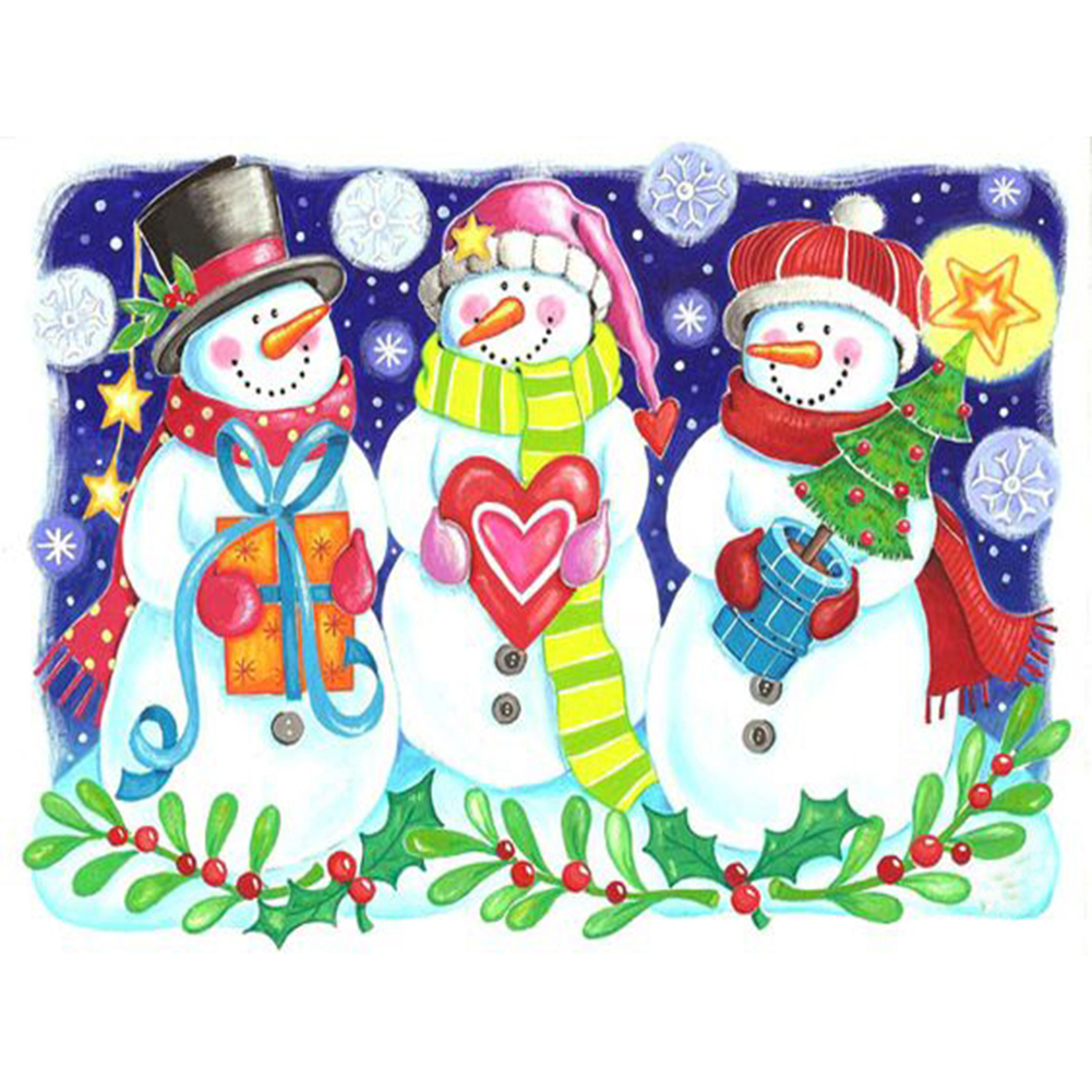 

Snowman - Round Drill Diamond Painting - 40*30CM, 501 Original