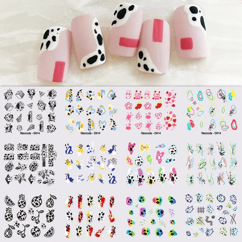 12Pcs/Set Heart Shaped Lips Designs Water Decals English Love Letter Stickers For Nails Nail Art Decoration Sliders Manicure DIY