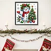 (40*40cm)Christmas Snowman - Full Round Drill Diamond Painting