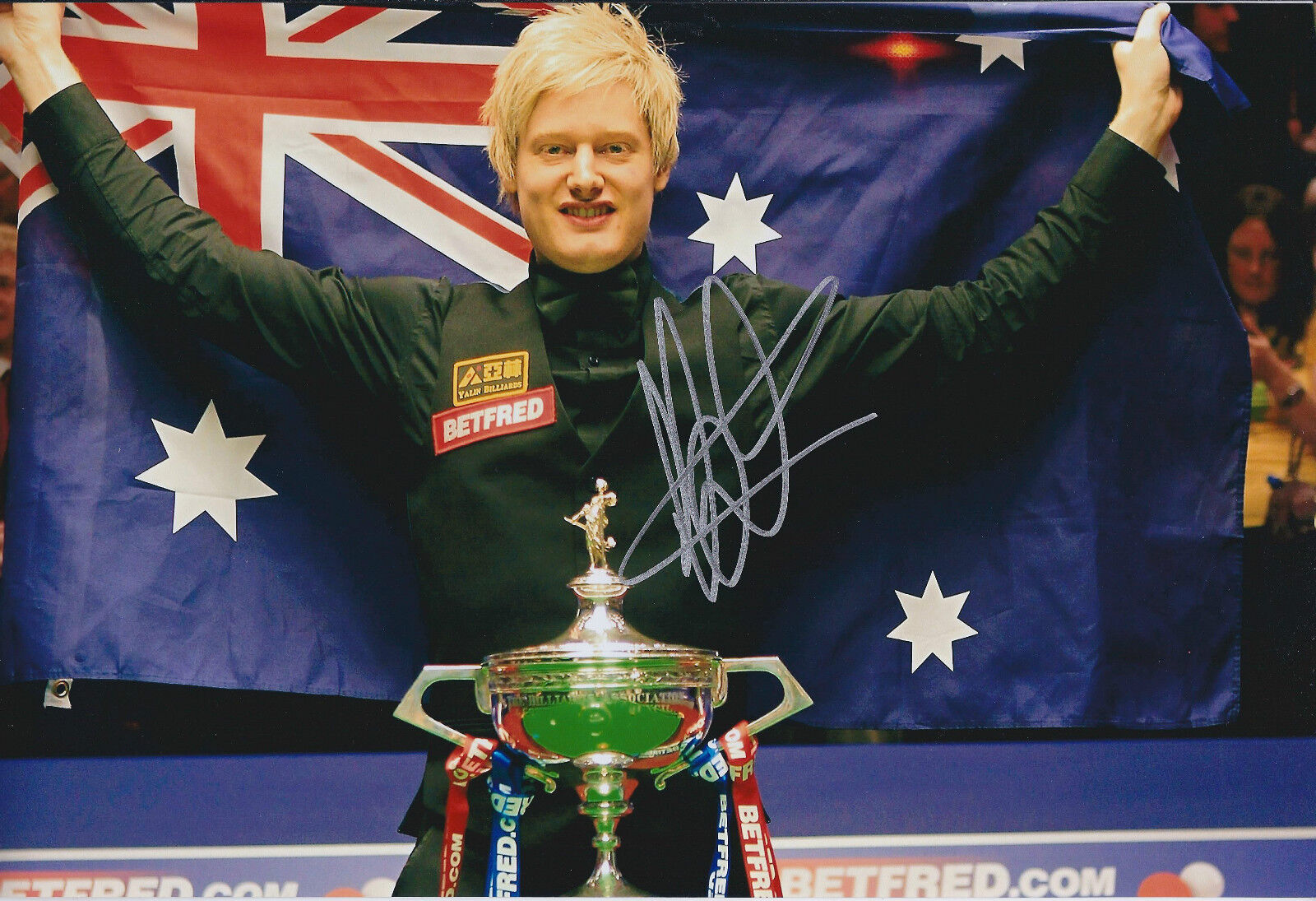 Neil ROBERTSON SIGNED 12x8 Photo Poster painting Autograph COA AFTAL 2010 World Champion