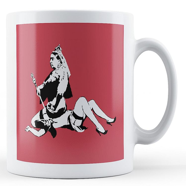 Banksy Printed Mug - Queen Victoria Sit - BKM240