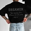 Dream Letter Printed Loose T-shirt by Inlyline