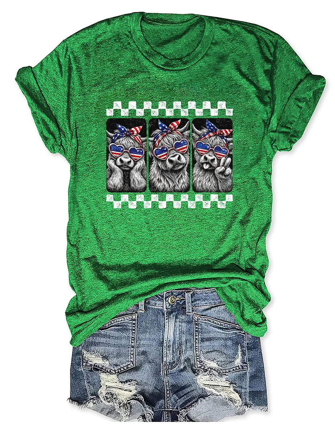 Highland Cow 4th Of July T-shirt