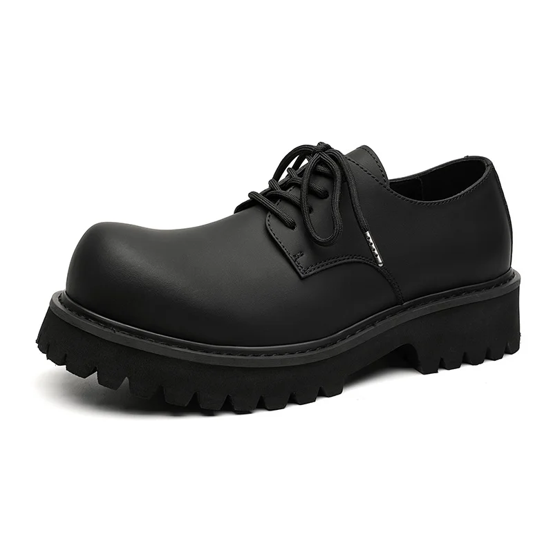 Tanguoant Tanguoant 2024 Web Celebrity Advanced Feeling Thick Bottom Korean Version Black Dress Business Casual Fashion Derby Shoes 1026-R