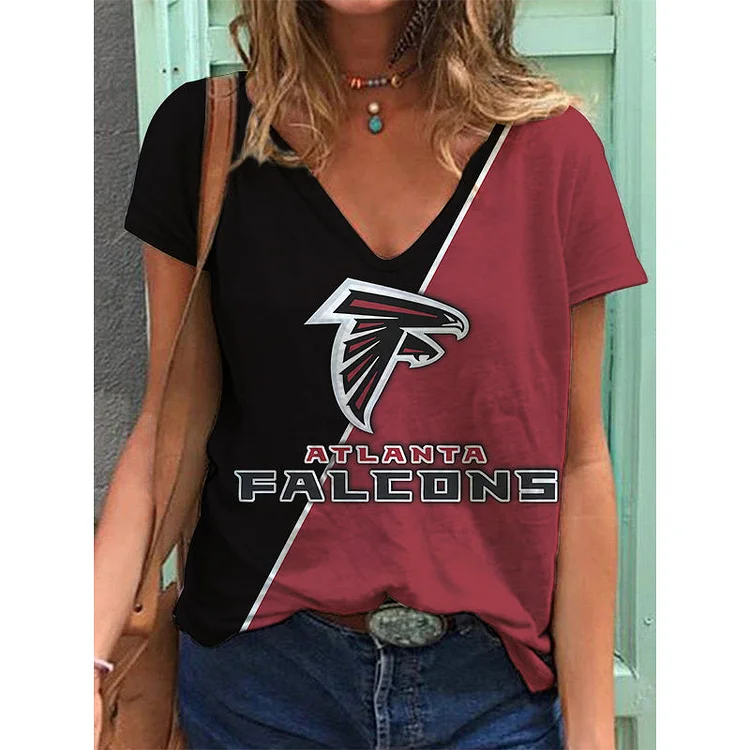 Atlanta Falcons Lightweight Short Sleeve V-Neck T-Shirt