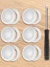 6Pcs Dispensing Valve Silicone Valve&Plastic Insert for Gatorade Gx Water Bottle