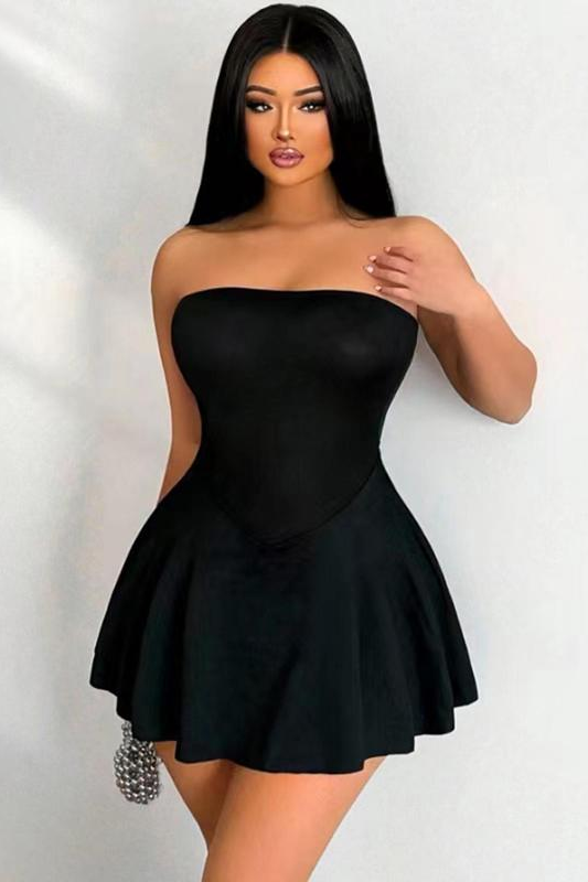 Lvs&Broner Strapless Sleeveless Short A Line Homecoming Dress With Ruffles