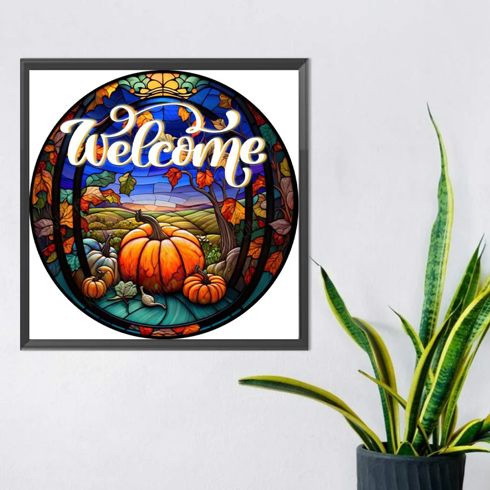 Diamond Painting - Full Round Drill - Fall Pumpkin(Canvas|30*30cm)