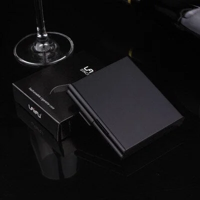 High Quality Aluminum Thin Cigarette Case Holder Double Flip Open Pocket Box for Cigarettes Storage Container Smoking Accessorie