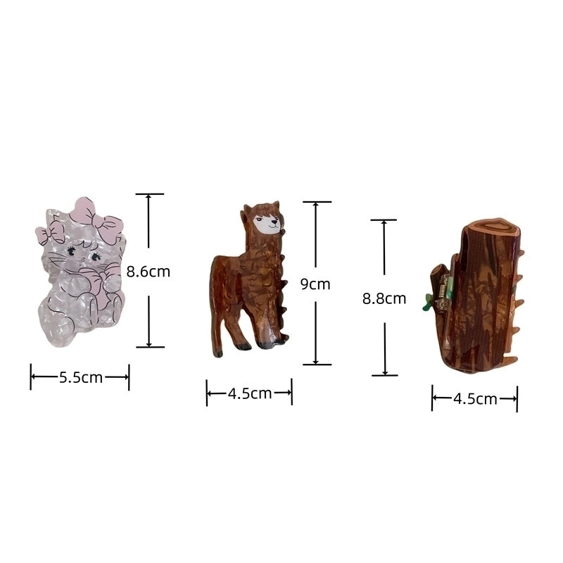 Women’s Korean Style Animal Acetic Acid Sheets Hair Claws