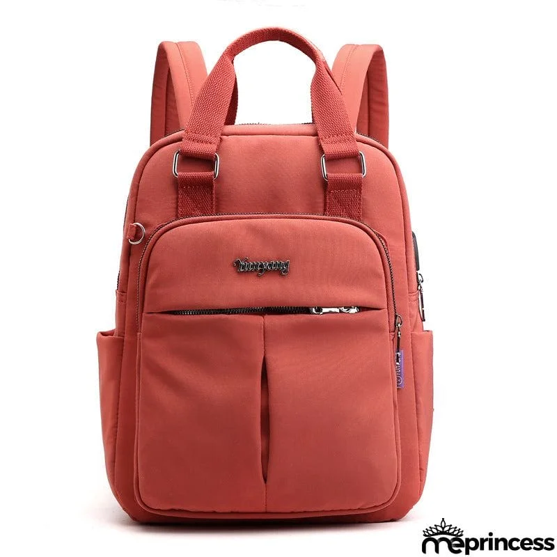 Women's Multi Functional Fashion Travel Backpack With USB Charge Port