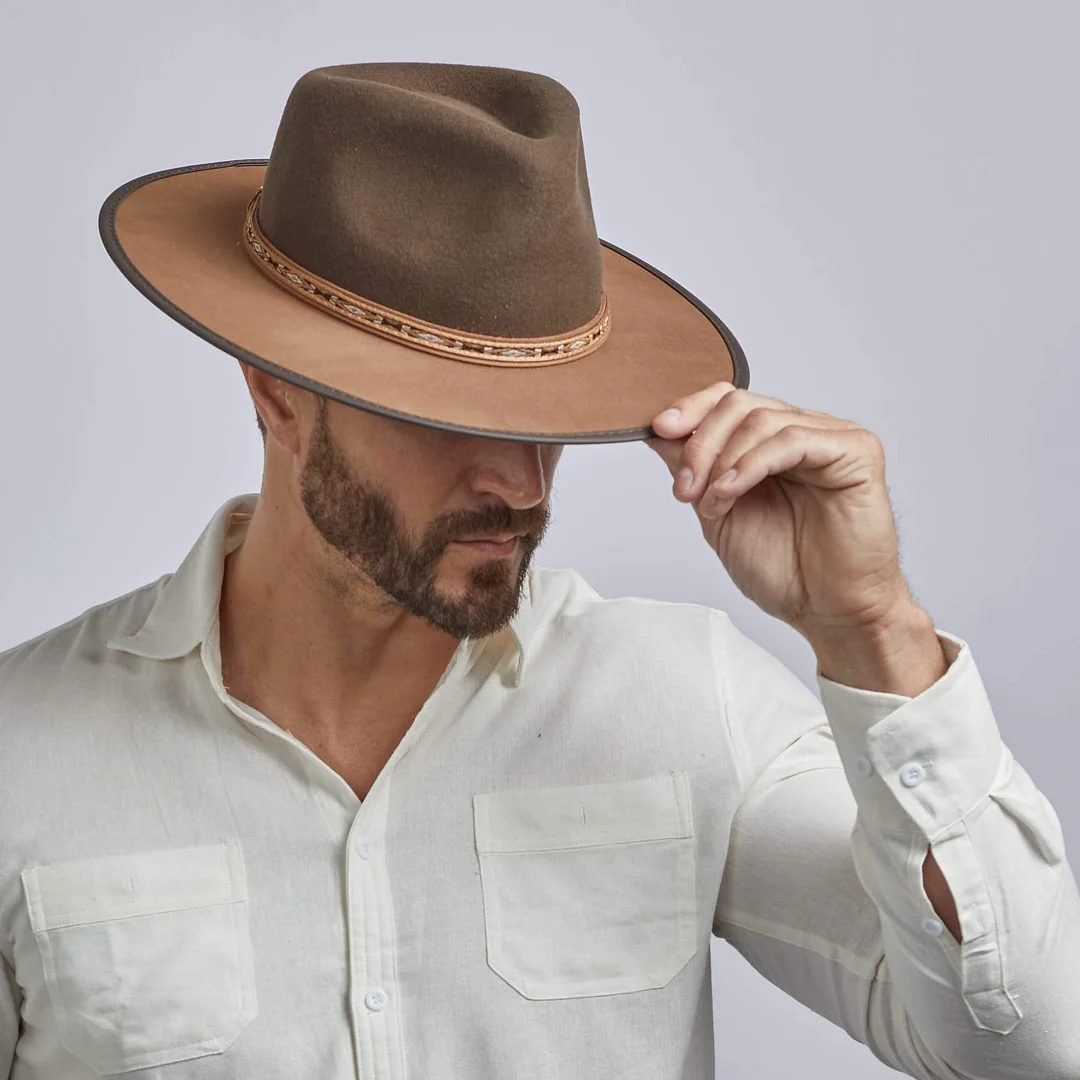 Bushwick - Mens Felt Fedora Hat - Cowboy Hat Band