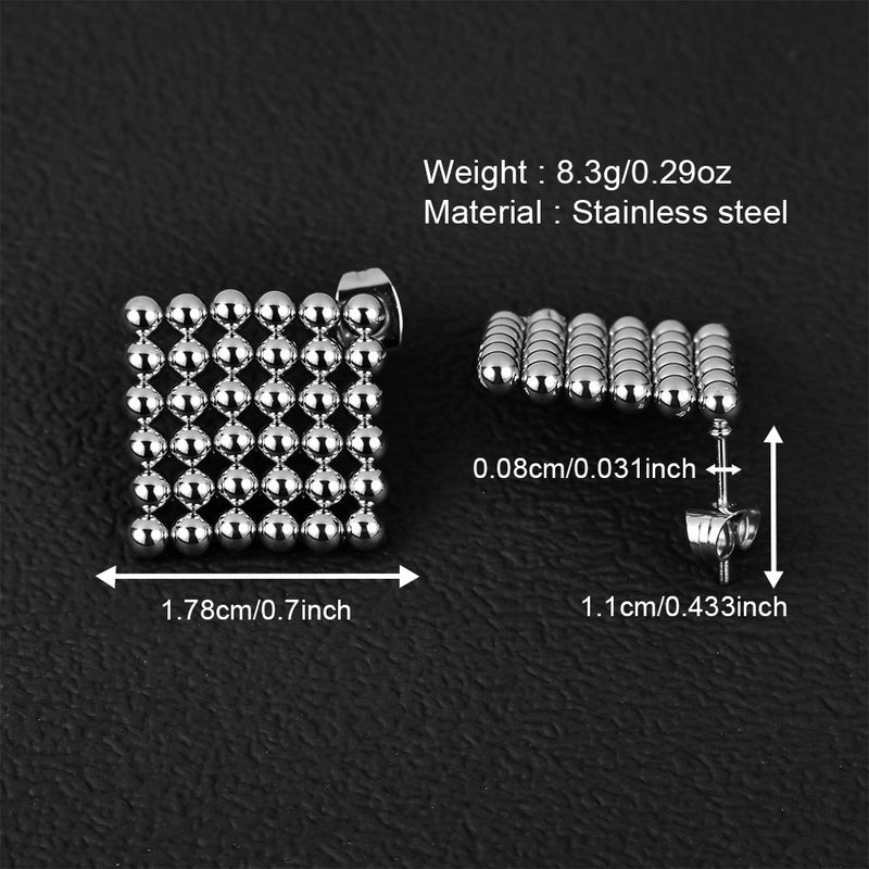 1 Pair Minimalist Geometric Polishing Hollow Out 201 Stainless Steel 18K Gold Plated Ear Studs