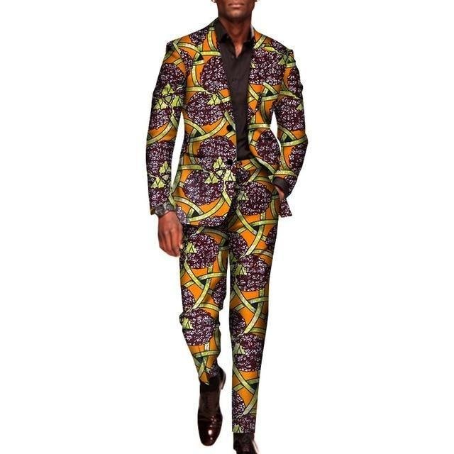 Chic African Men's Suit, 2-Piece Suit