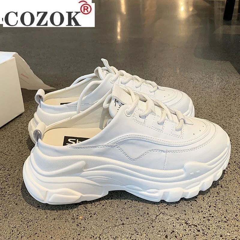 2021 Spring Casual Shoes Women Half-drag Fashion Women Shoes Lazy Shoes Shoes for Women Sneakers Platform Shoes Zapatos De Mujer