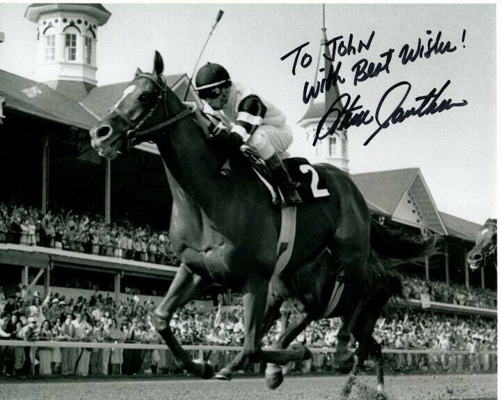 STEVE CAUTHEN Autographed Signed AFFIRMED HORSE JOCKEY Photo Poster paintinggraph - To John