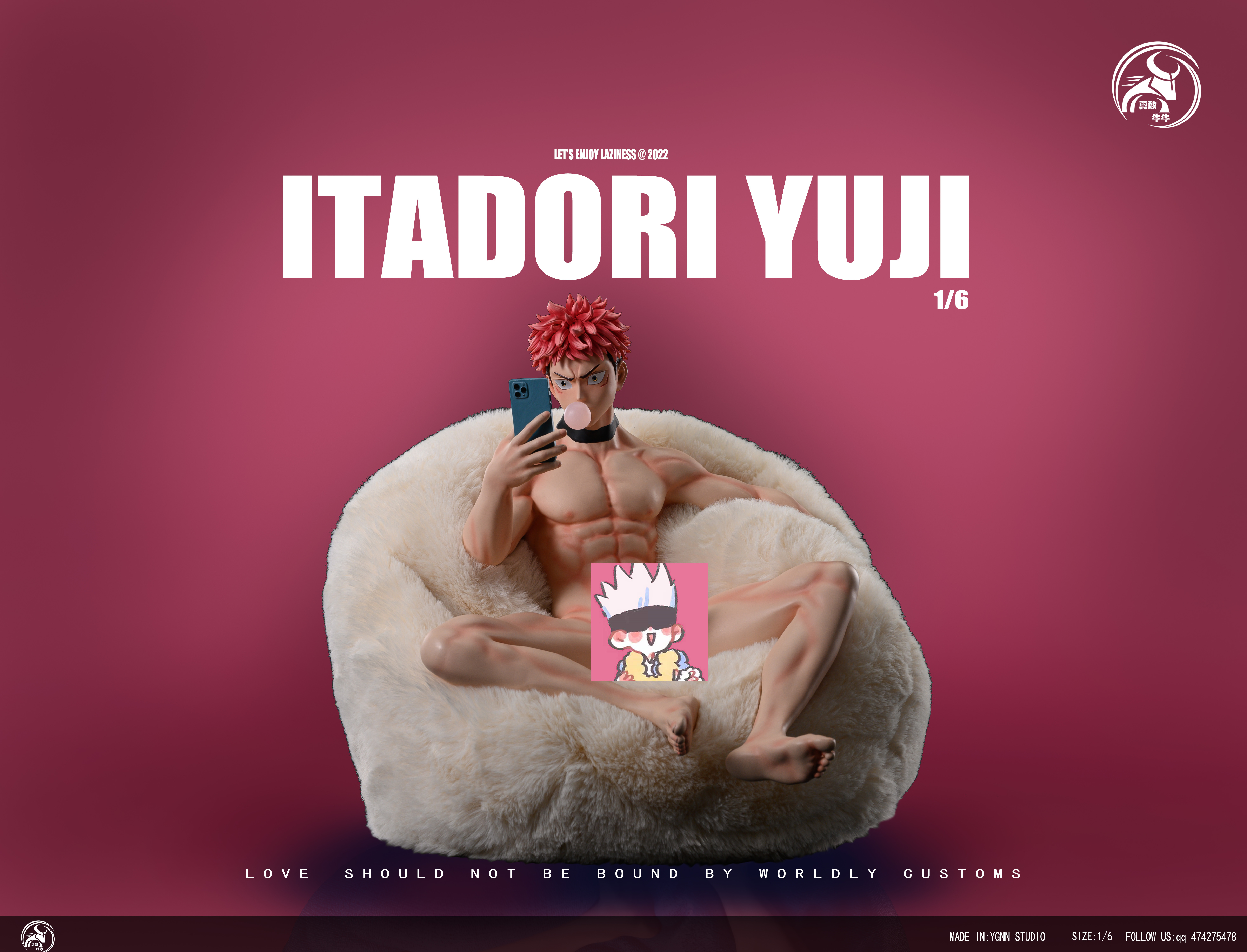 In Stock YGNN Studio - Yuji Itadori Lazy Sofa 1/6 GK Figure/Statue [YGNN Studio]