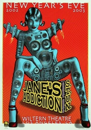 JANES ADDICTION POSTER - NEW YEARS EVE 2002 Photo Poster painting QUALITY INSERT -  POSTAGE!