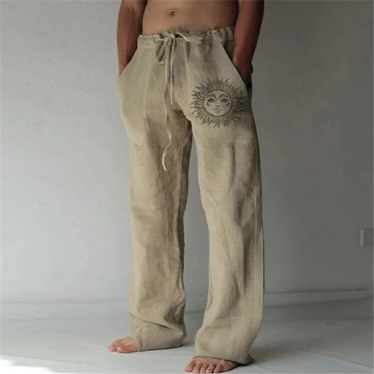Men's Stretch Drawstring Straight Pants
