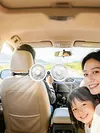 Rechargeable Dual Head Car Fan 3 Speeds 360 Degree Rotatable Vehicle Rear Headrest Fan for Universal Cars SUV Sedan Trucks