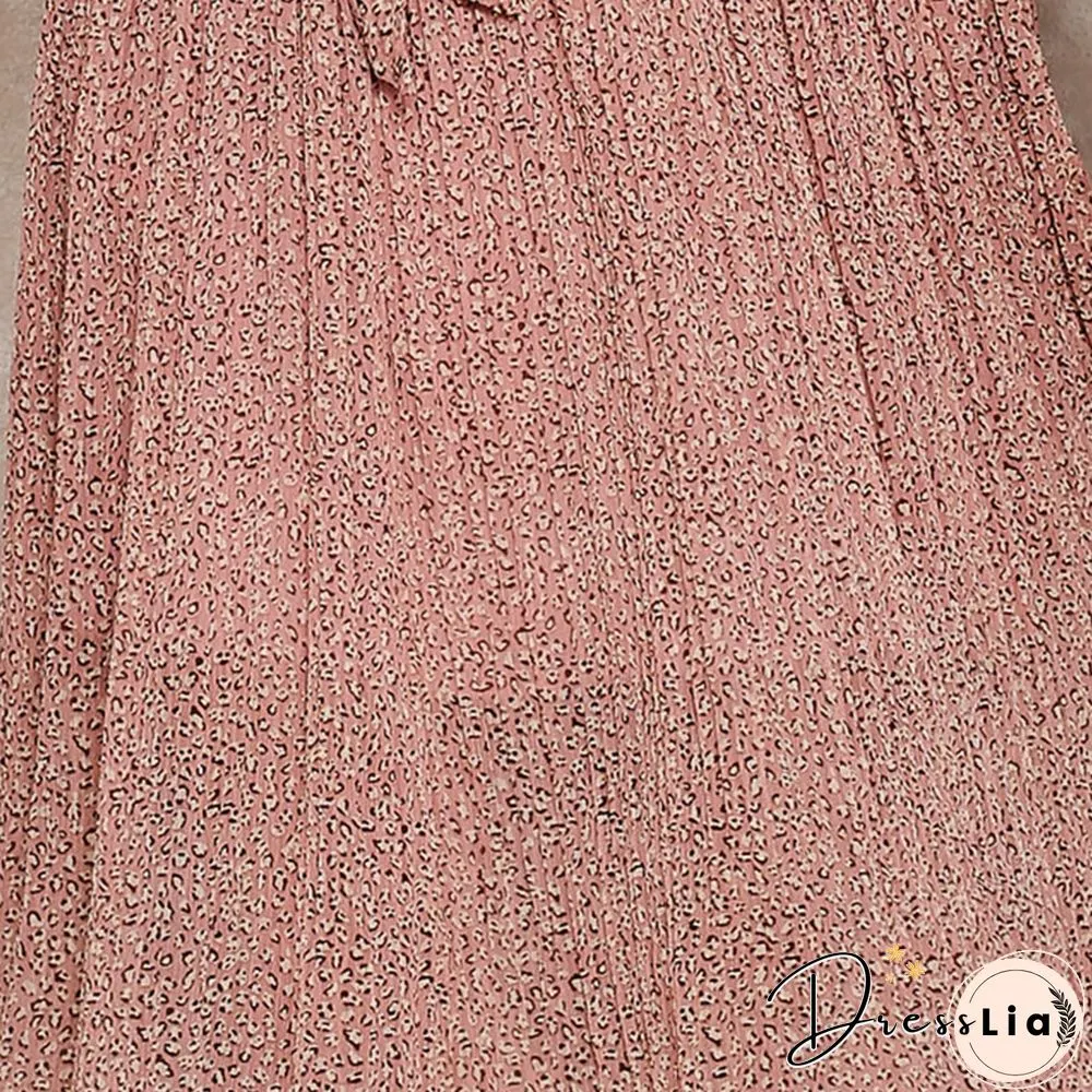 Pleated Elegant Dress With Fashionable Suspenders