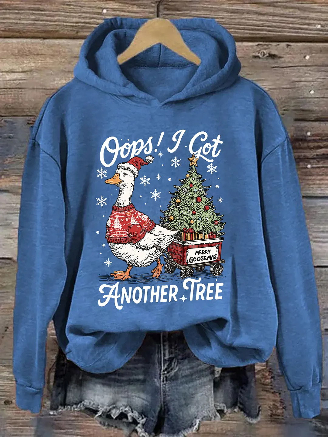 Oops I Got Another Tree Funny Christmas Goose Hoodie