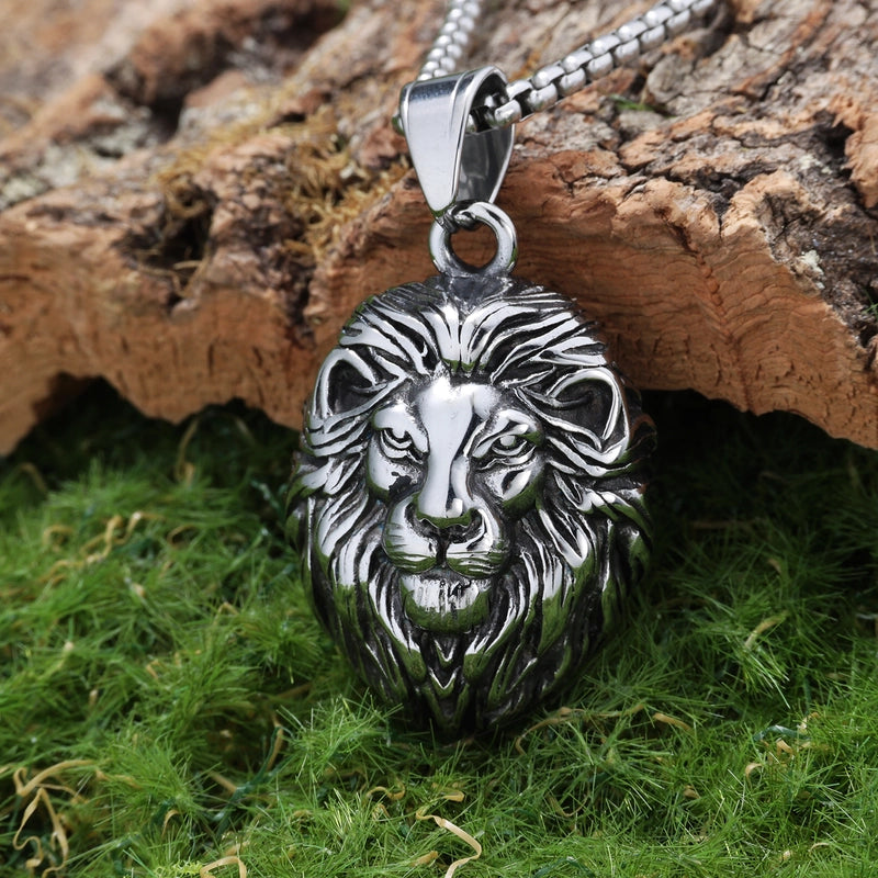 Hip-Hop Rock Ethnic Style Lion’s Head 304 Stainless Steel Unisex