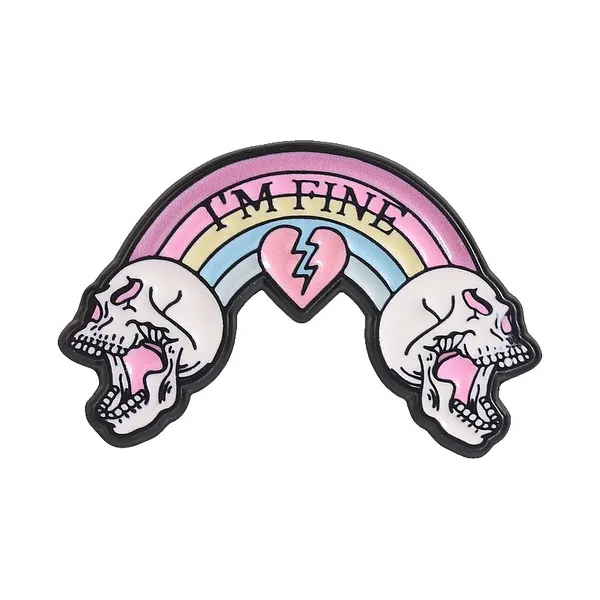 Foto del pin Happy Rainbow Skulls