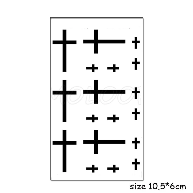 Temporary Tattoo Stickers Sexy Cross English Alphabet Line Fake Tatto Waterproof Tatoo Hand Leg Belly Small Size for Women Men