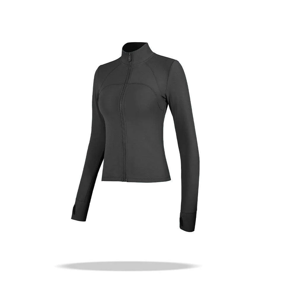 Custom Jogger Zipper Seamless Yoga Gym Clothes Long Sleeve Shirts Tops Autumn Fitness Running Clothes For Women