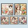 (Multi-Style)Flowers Lady-Full Round Diamond Painting 40*40/40*50CM