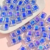 12mm Flashing Crystal Acrylic Square Beads DIY Jewelry
