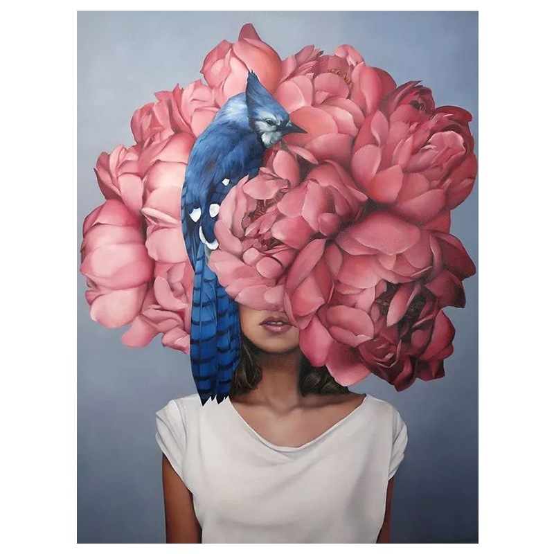 

Nordic Canvas Paint Picture Artistic Beauty Bedroom Wall Print Poster (6, 501 Original