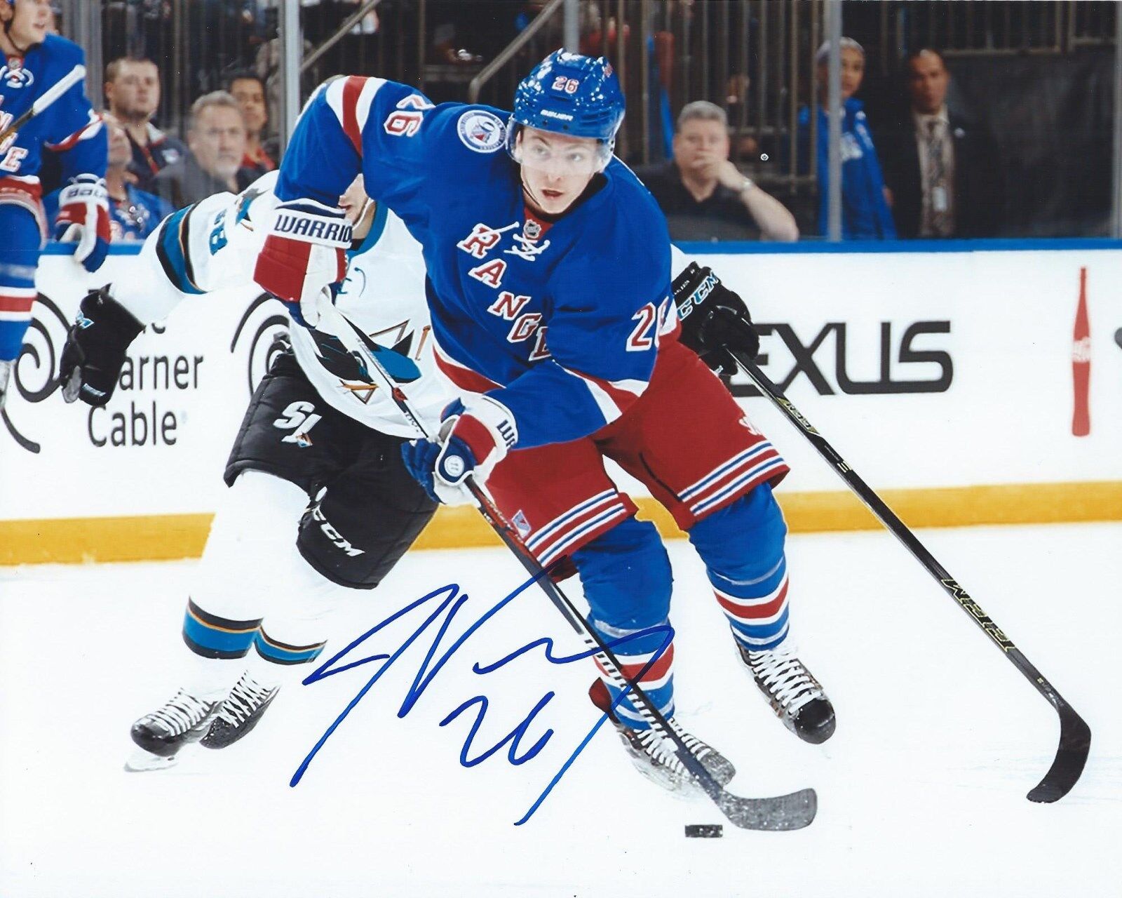 Jimmy Vesey Signed 8x10 Photo Poster painting New York Rangers Autographed COA