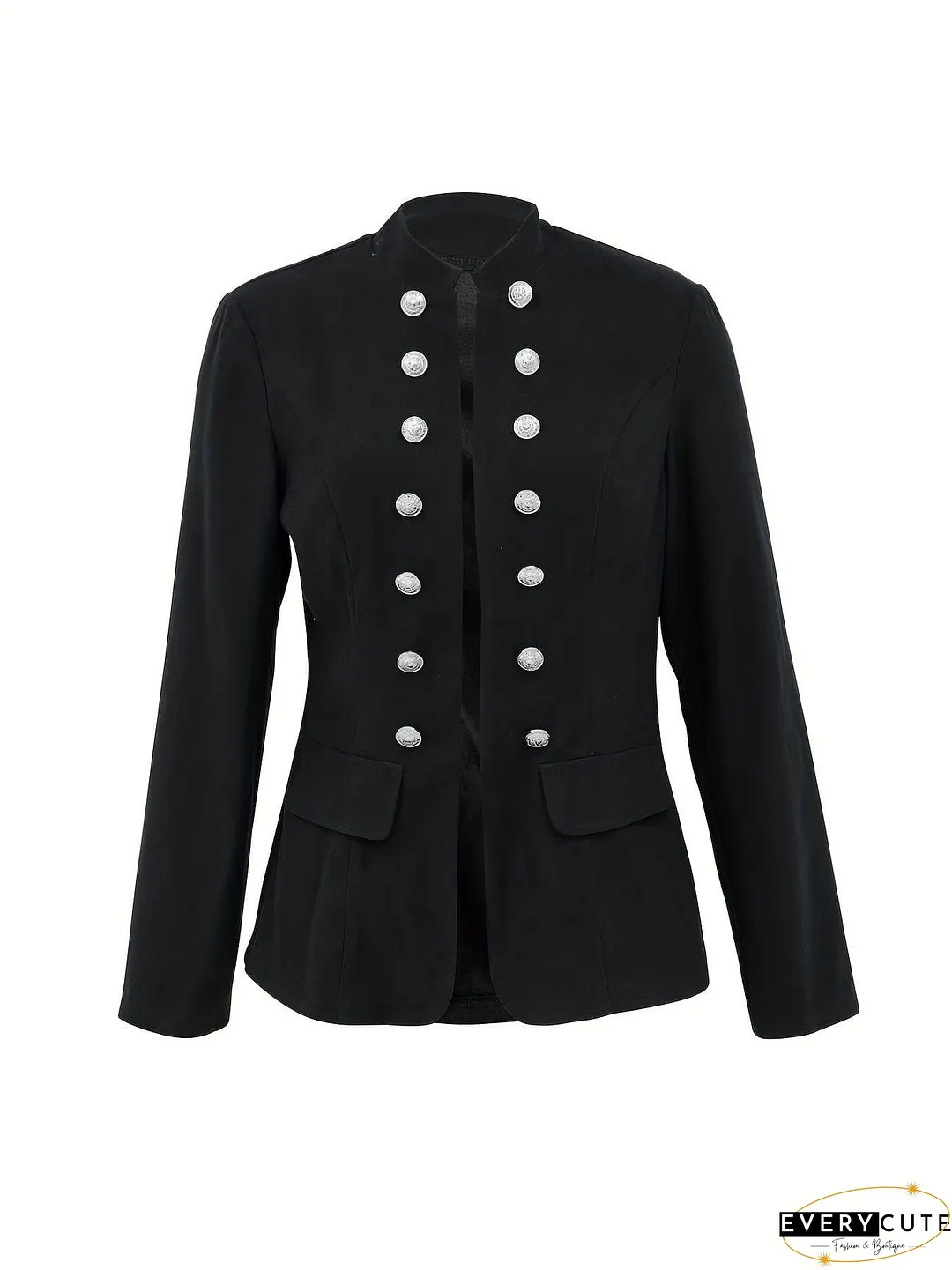 Trendy Button-Front Blazer