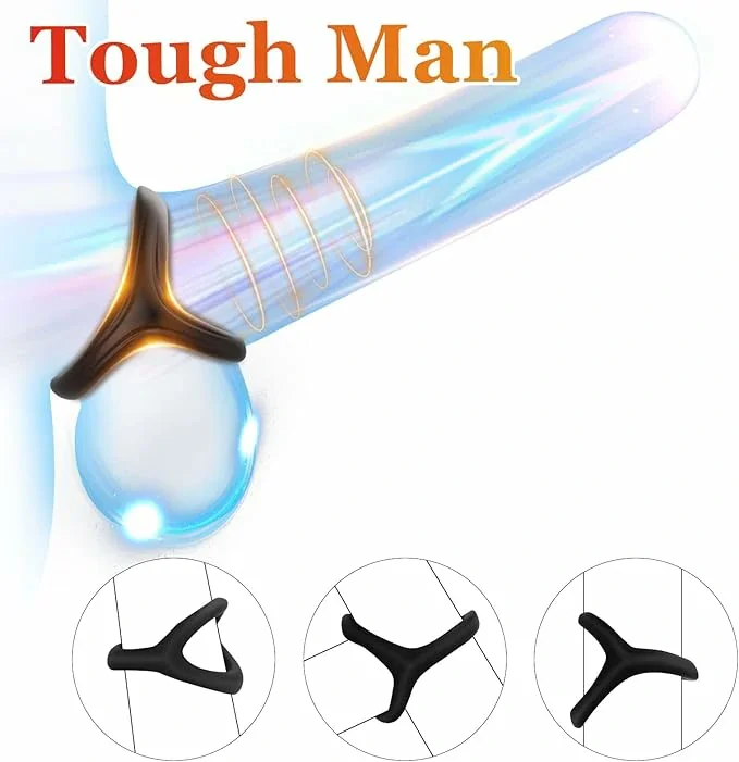 Silicone Sexual Ring Erection Enhancing Long Lasting  Y Training penis Ring with vibration function