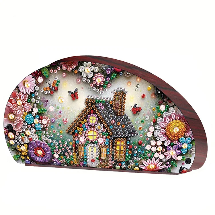 Wood House Diamond Painting Storage Rack Diamond Art Sundries Container