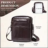 BAIGIO Herren Umh&auml;ngetasche Leder Herren Schultertasche f&uuml;r Herren Leder Herrentasche Vintage Schultertasche Crossbody Bag Messenger Bags f&uuml;r Herren Schwarz