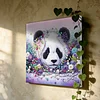 DIY Pearl Painting Cute Panda for Home Wall Decor with Frame(25x25cm)