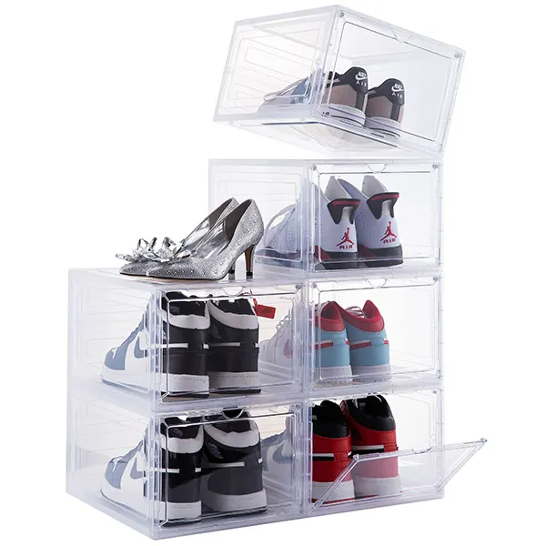 Saker Magnetic Stackable Plastic Shoe Box