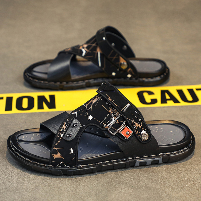 Cricsblue Popular Shoes Men Slippers Summer Male Fisherman Sandals Casual Open Toed Platform Outdoor Fashion Beach Luxury Sport Leather Flat Shoes