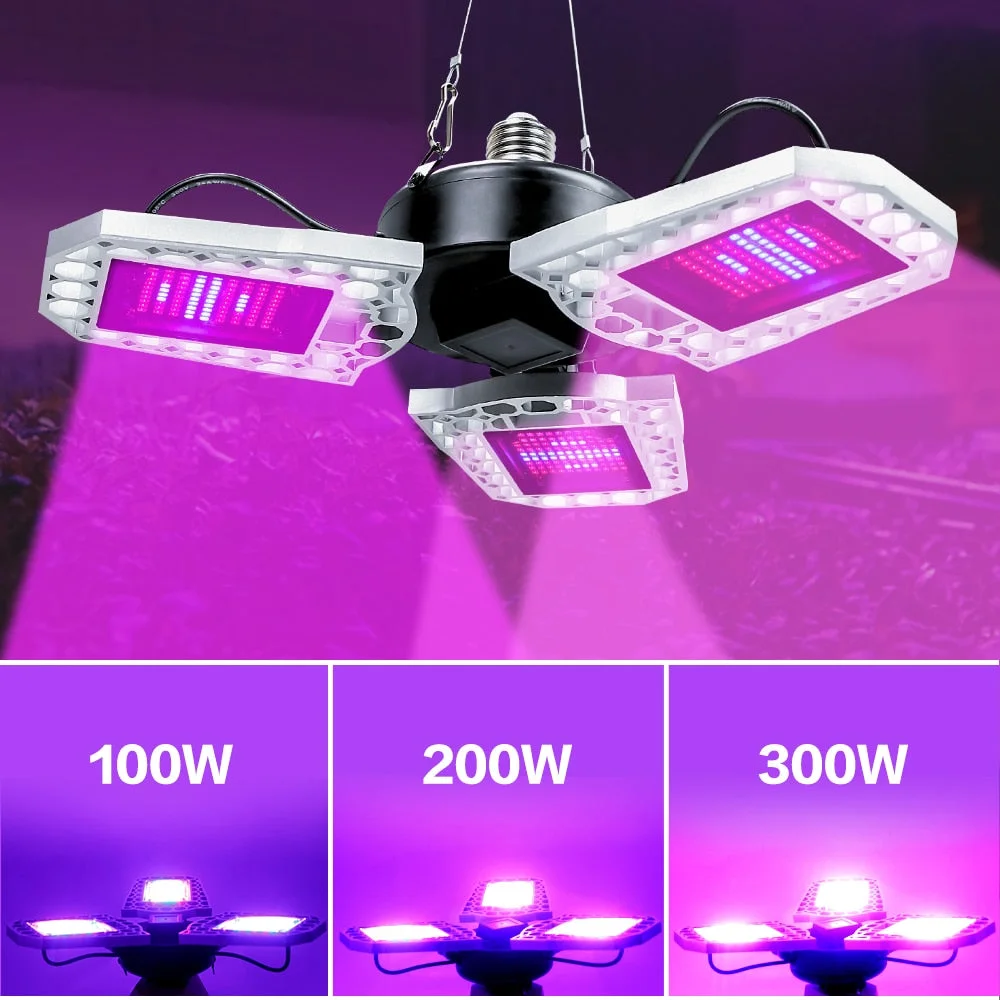 LED Phyto Lamp E27 100W 200W 300W Full Spectrum LED Grow Light Horticole For Indoor Seedlings Flower Grow Tent Box