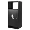 [US Local Warehouse] Commercial Outdoor Trash Can Decorative Trash Container with Lid for Park Garden