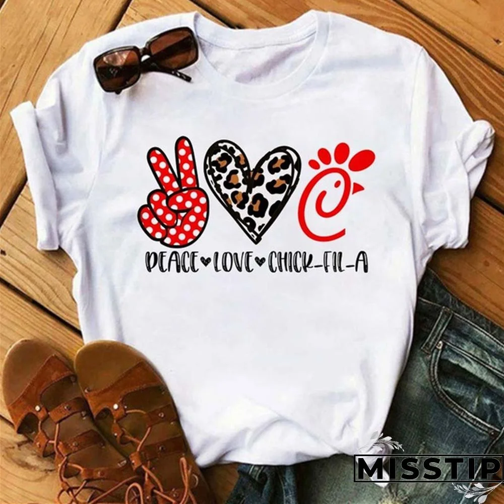 Red Fashion Casual Print Basic O Neck T-Shirts