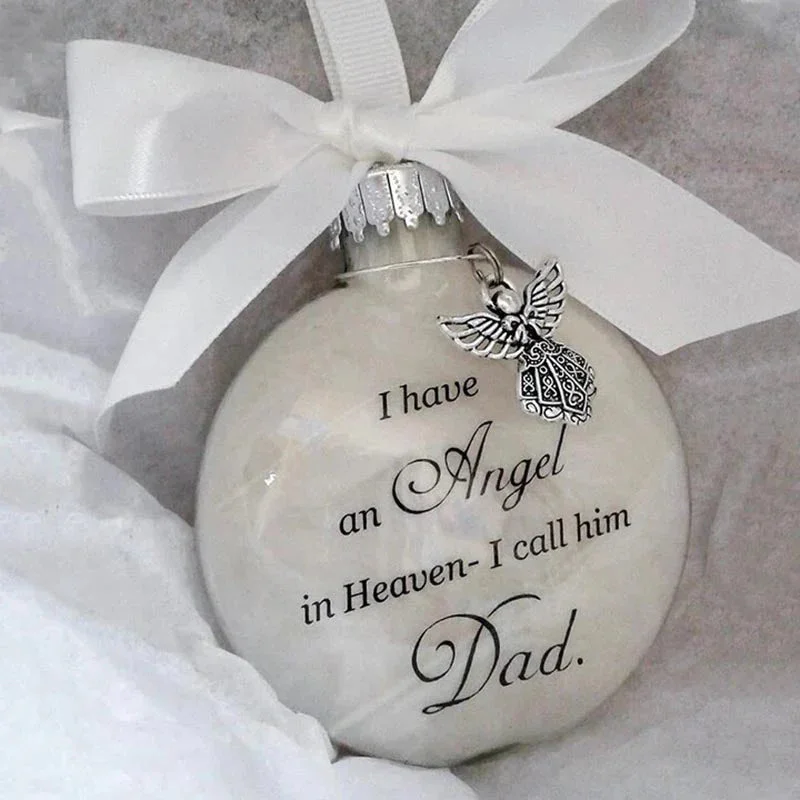 VigorDaily Christmas Ornaments Feather Ball - Angel In Heaven Memorial Ornament