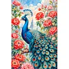 (40*60cm)DIY Full Round Drill Diamond Painting-Peacock